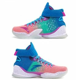 Alternative view of China&Sport Anta 2020 KT Klay Thompson New KT3 Color Basketball Sneakers - Blue/Pink