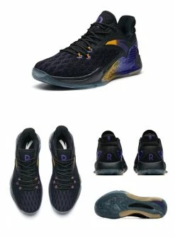 Alternative view of China&Sport 2019 Summer Anta Rajon Rondo RR5 NBA Basketball Shoes - Black/Purple/Yellow