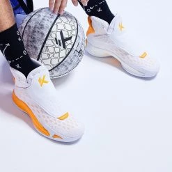 China&Sport Anta KT5 Klay Thompson "Home" Basketball Shoes - White/Orange -Li-Ning Shop 11941101 5 4 1