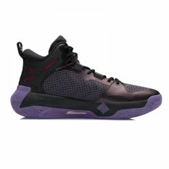 Alternative view of China&Sport Li-Ning 2022 Sharp Blade 2 Mid Professional Basketball Game Shoes - Black/Purple