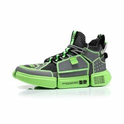 China&Sport Paris Fashion Week Li-Ning Essence ACE Men's Basketball Culture Sneakers - Grey/Green [AGBN069-3] -Li-Ning Shop agbn069 3 2